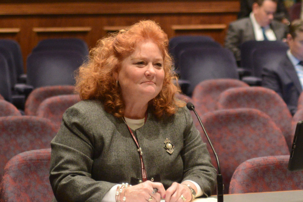 Senator Murphy sitting in committee