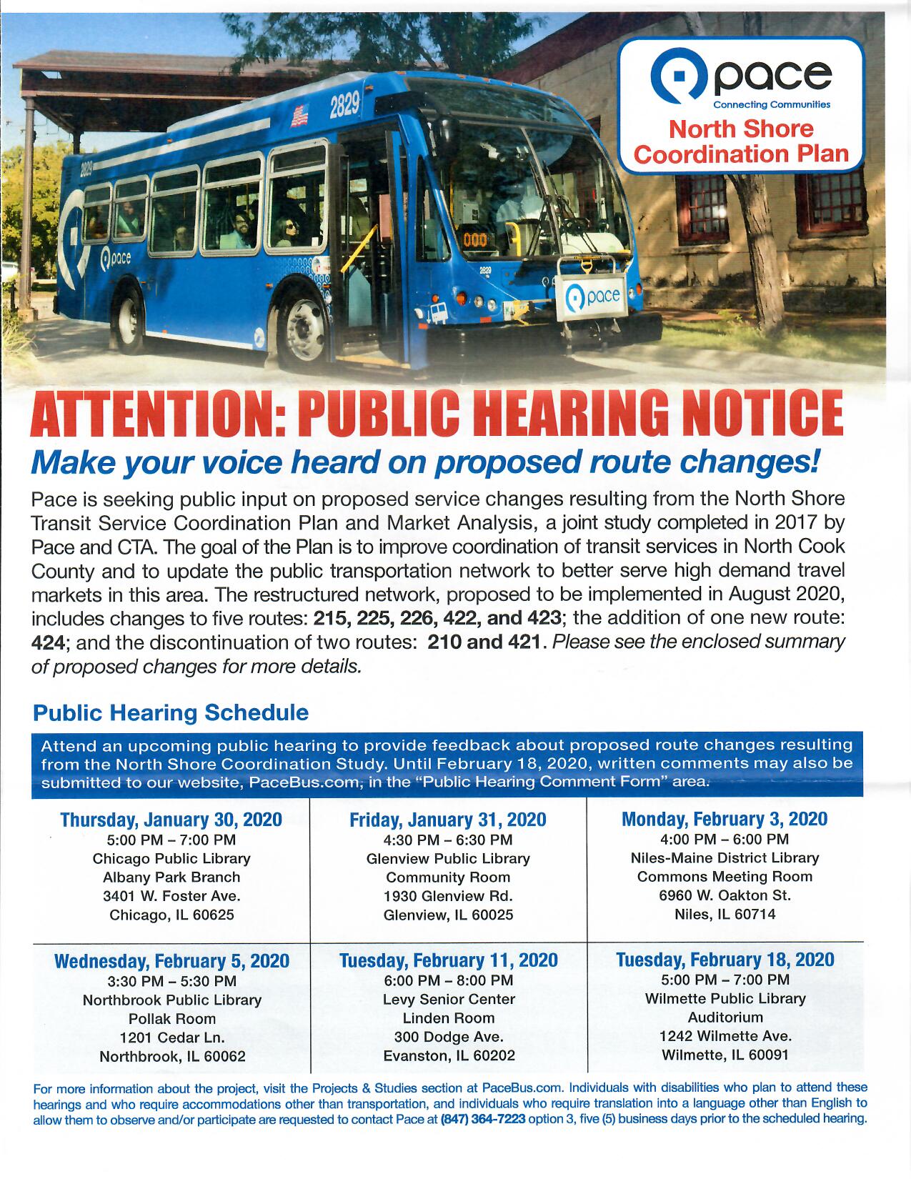 Pace Public Hearing